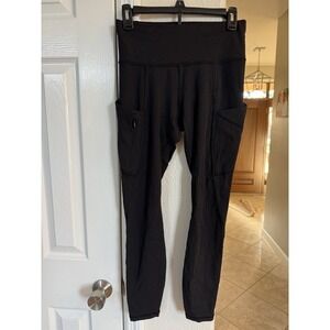 Athleta Black High Rise Pocket Leggings Athletic Activewear Workout Pants